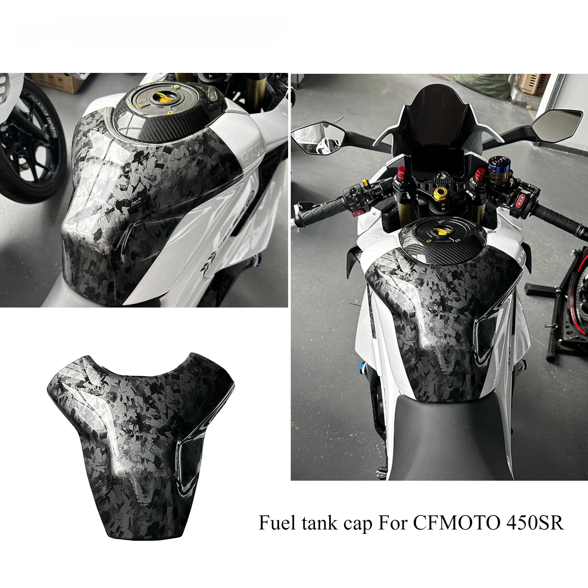 Для CFMOTO 450SR верхняя крышка бака высокого топлива переводная печать углеродного