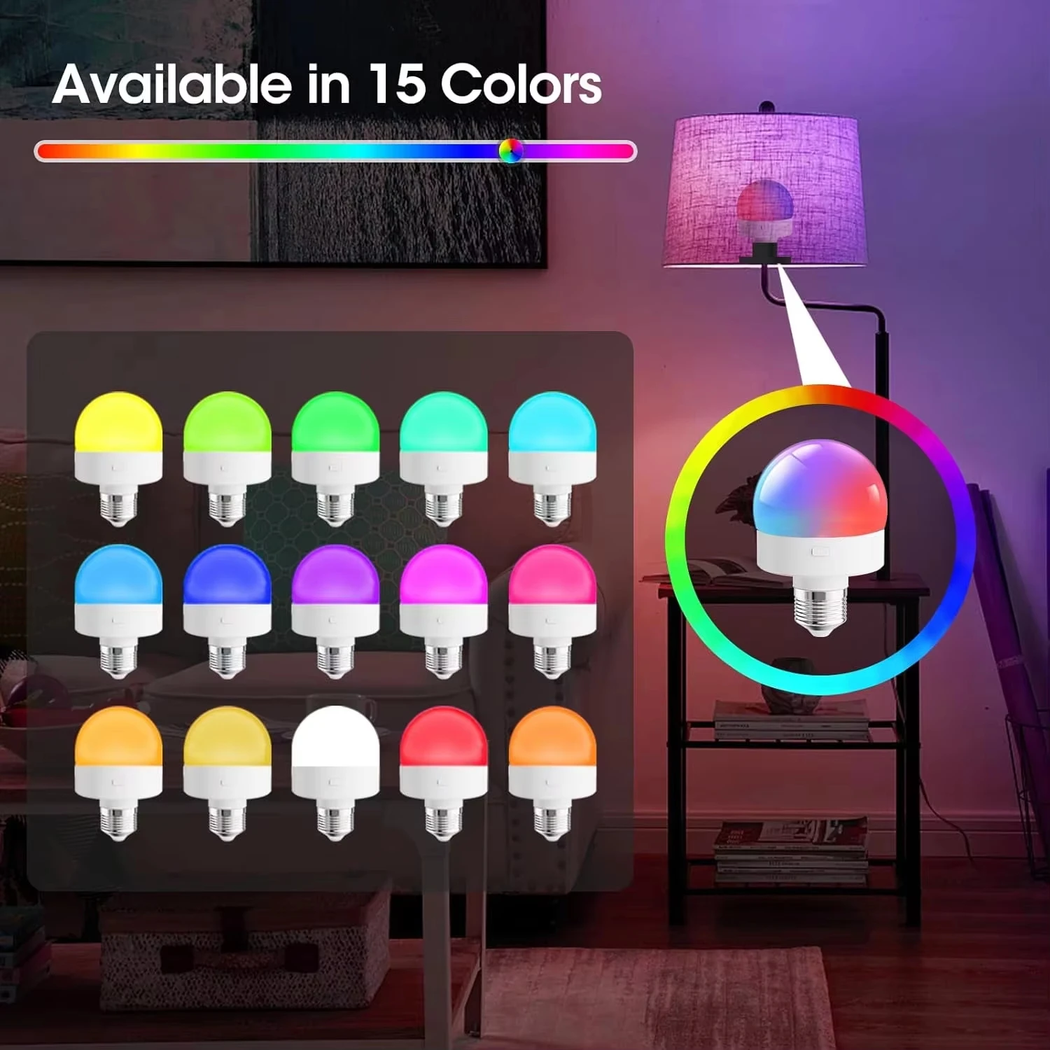 

Перезаряжаемая светодиодная лампа ggbingo E27 RGB