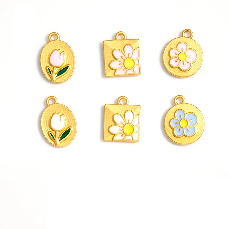 1 шт. масло капля цветок кулон тюльпан бабочка подвеска DIY изготовление ювелирных