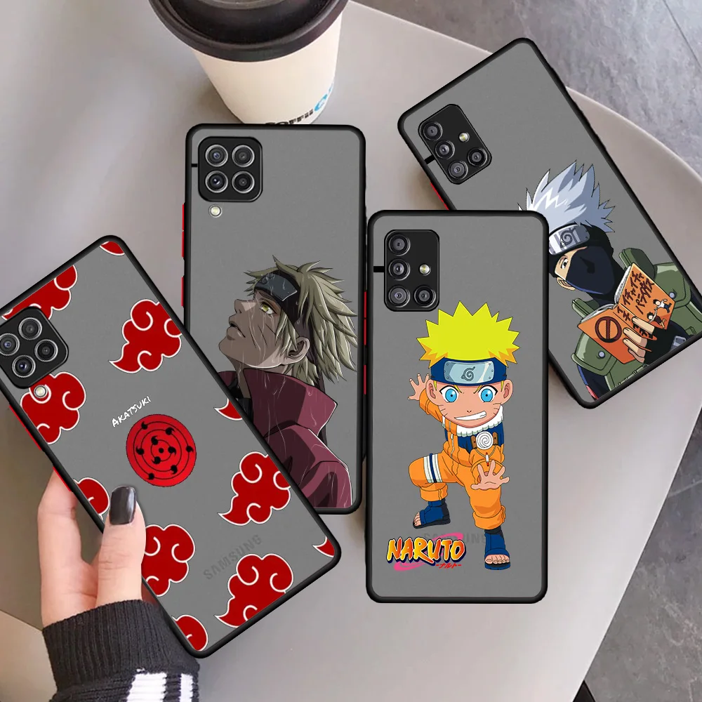 

Anime Naruto Kakashi Matte Case For Samsung Galaxy A12 A52 A51 A53 A33 A71 A32 A31 A21 A70 A11 A22 Black Hard Phone Shell