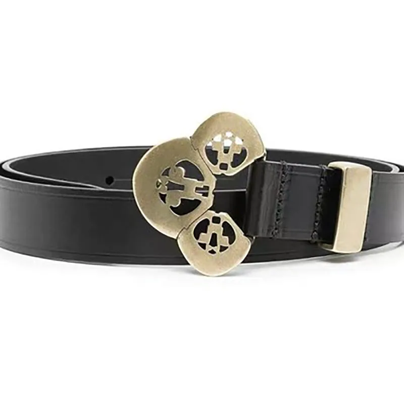 

5 CM Wide Cummerbunds Women Genuine Leather Big Metal Copper Buckle Top Luxury S Fashion Wearing Belt 2022 New