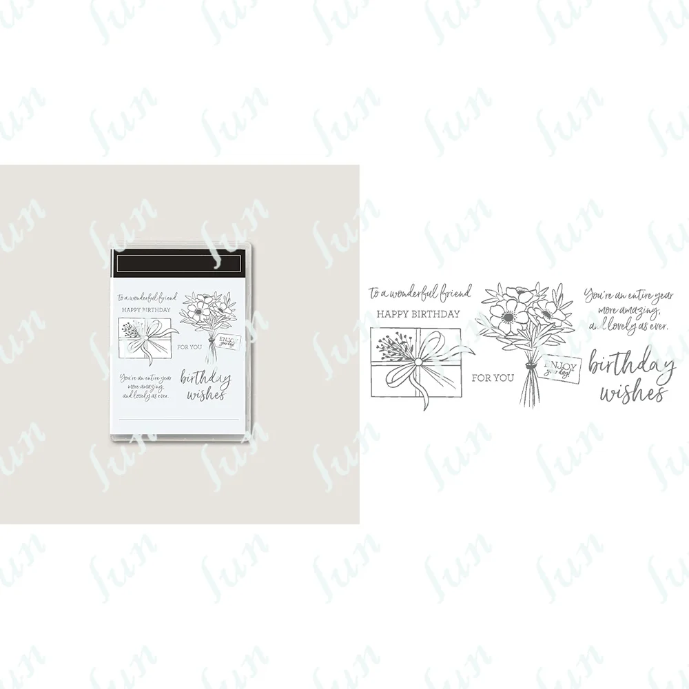 

Spring Bouquet Gift Box Metal Cut Dies Stamp Diy Scrapbooking Diary Decoration Stencil Embossing Template Handmade Greeting Card