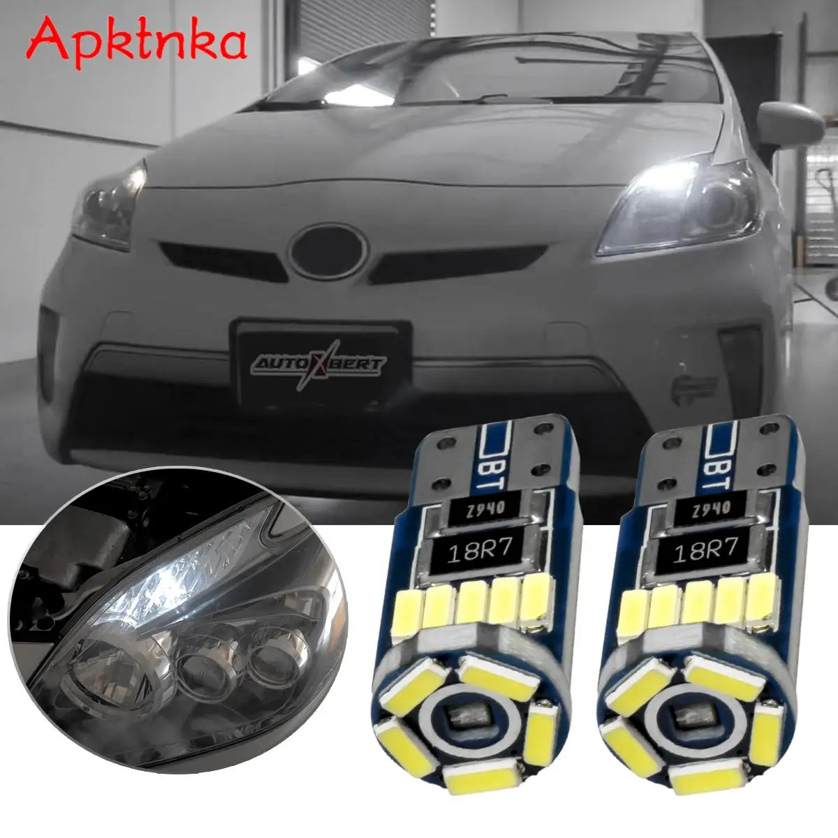 

APKTNKA для Toyota Prius 2004-2015 T10 W5W Светодиодные лампы Canbus 15 SMD Светодиодные парковочные фонари Ксеноновый белый 6000K Prius C V Аксессуары