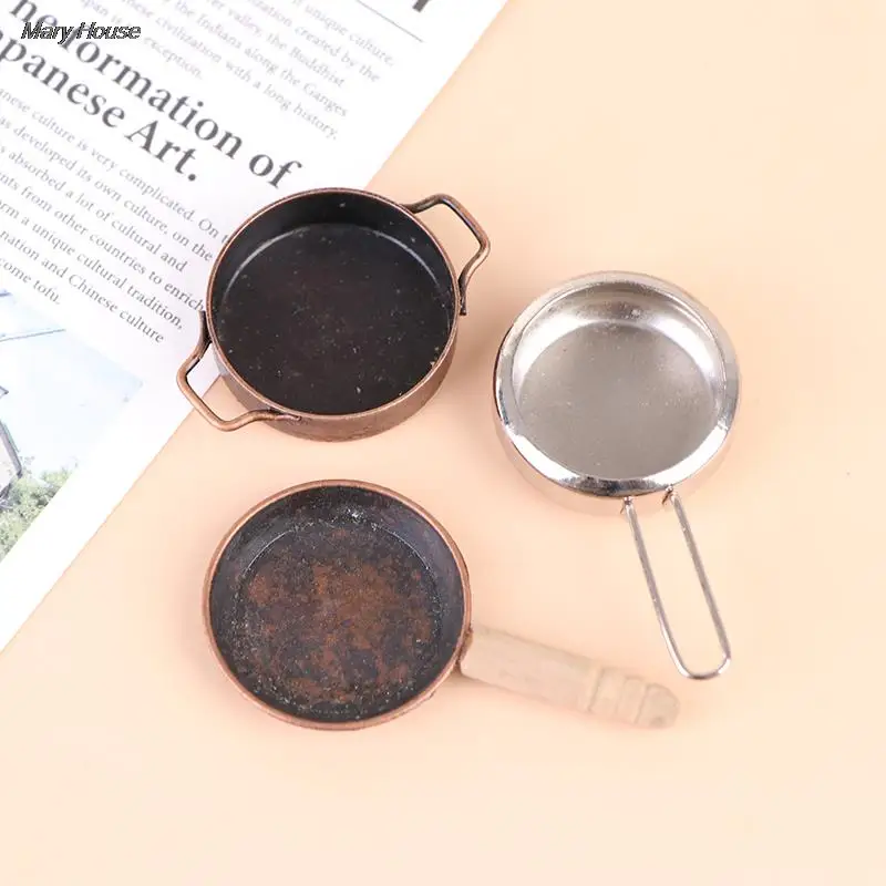 

Ware Play Kitchen Toy Pot Boiler Frying Pan Dollhouse Miniature Kitchen Cooking