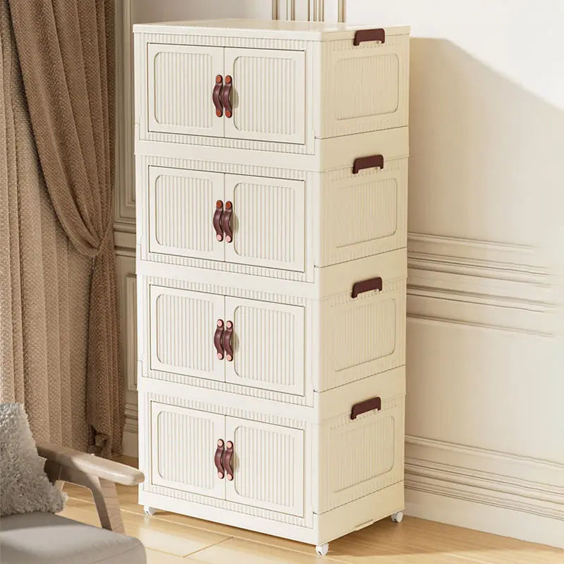 Складной шкаф для хранения 45-75 см вместительный бытовой одежды игрушек напольный