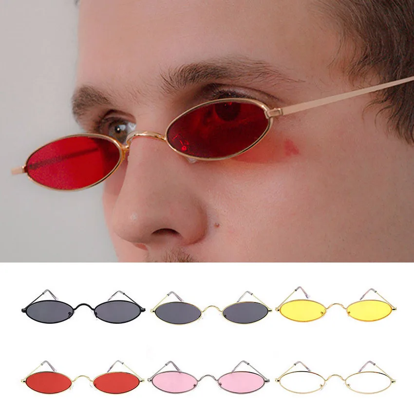 

FOENIXSONG Men's Fashion Sunglasses Women's Cute Sun Glasses UV400 Vintage Oval Small Frame Mirror Eyewear for Women Men