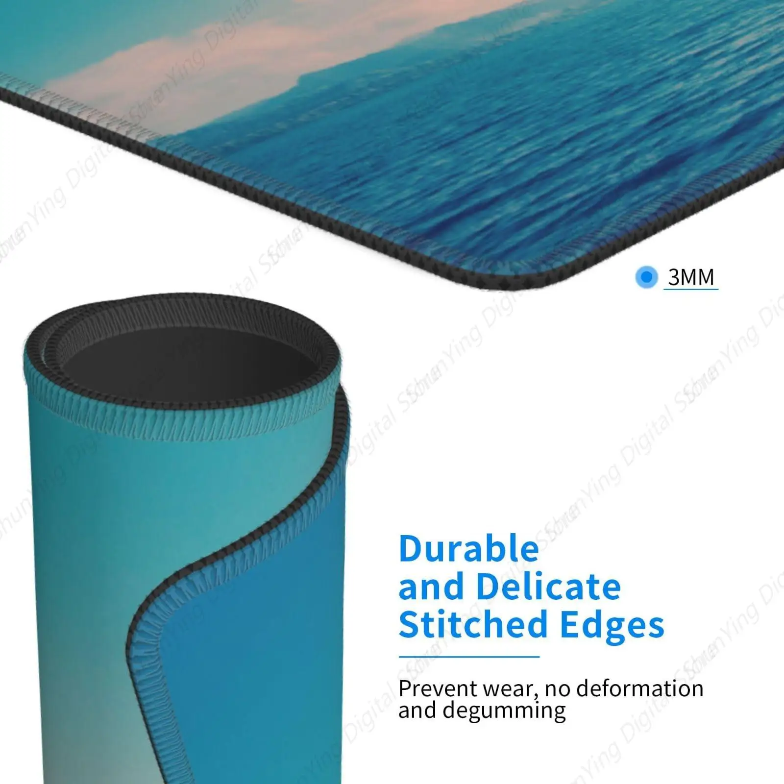 Коврик для мыши Ocean Blue противоскользящий резиновый игровой коврик подходит