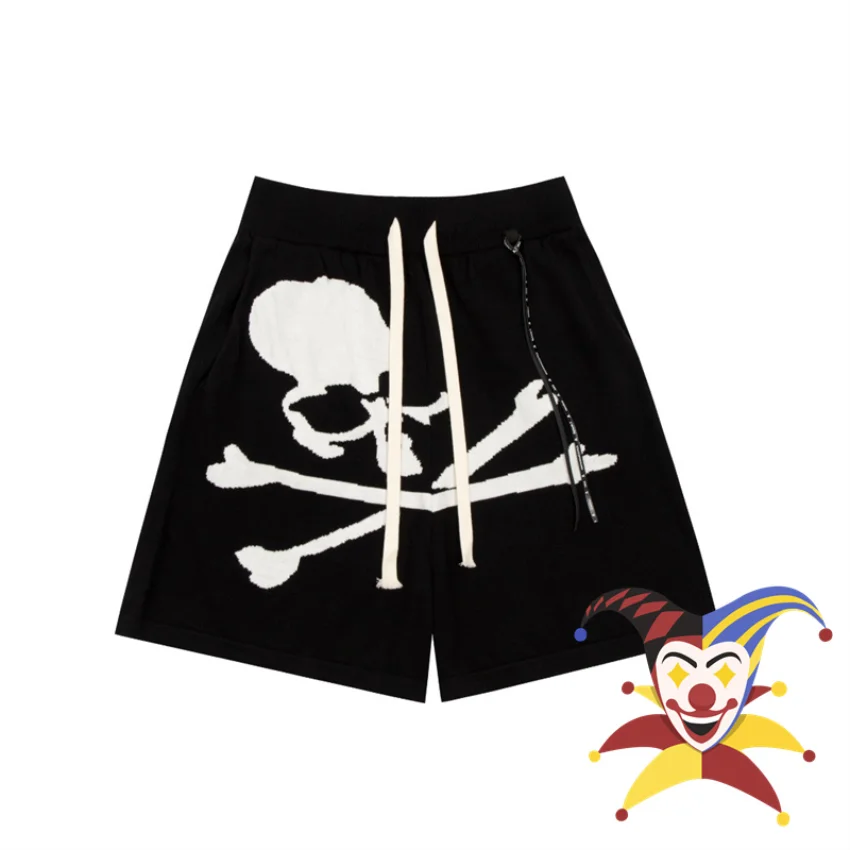 

Mastermind Japan Skull Jacquard Knit Shorts Men Women Drawstring Shorts