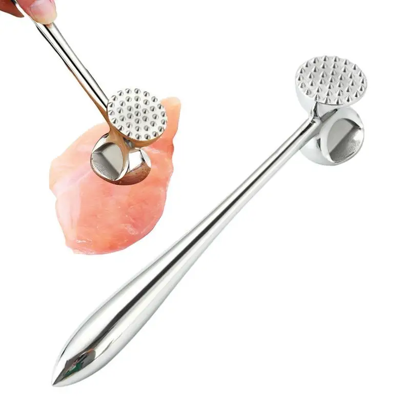 

Двухсторонний молоток для мяса, портативный молоток для избиения стейка, свинины, из алюминиевого сплава, многофункциональный молоток для ...