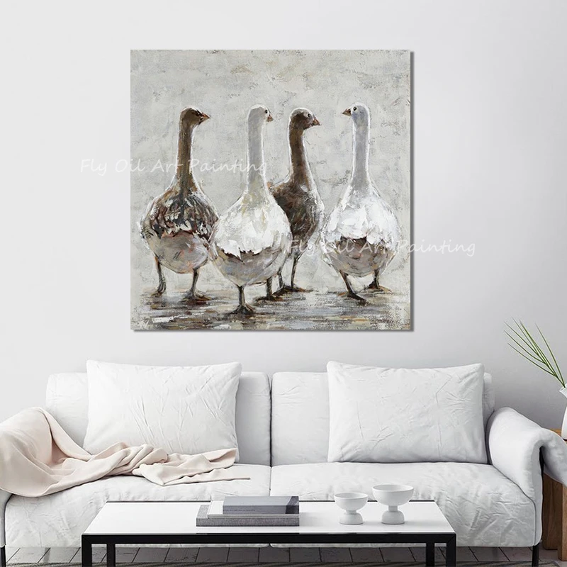 

Картина с изображением утки маслом