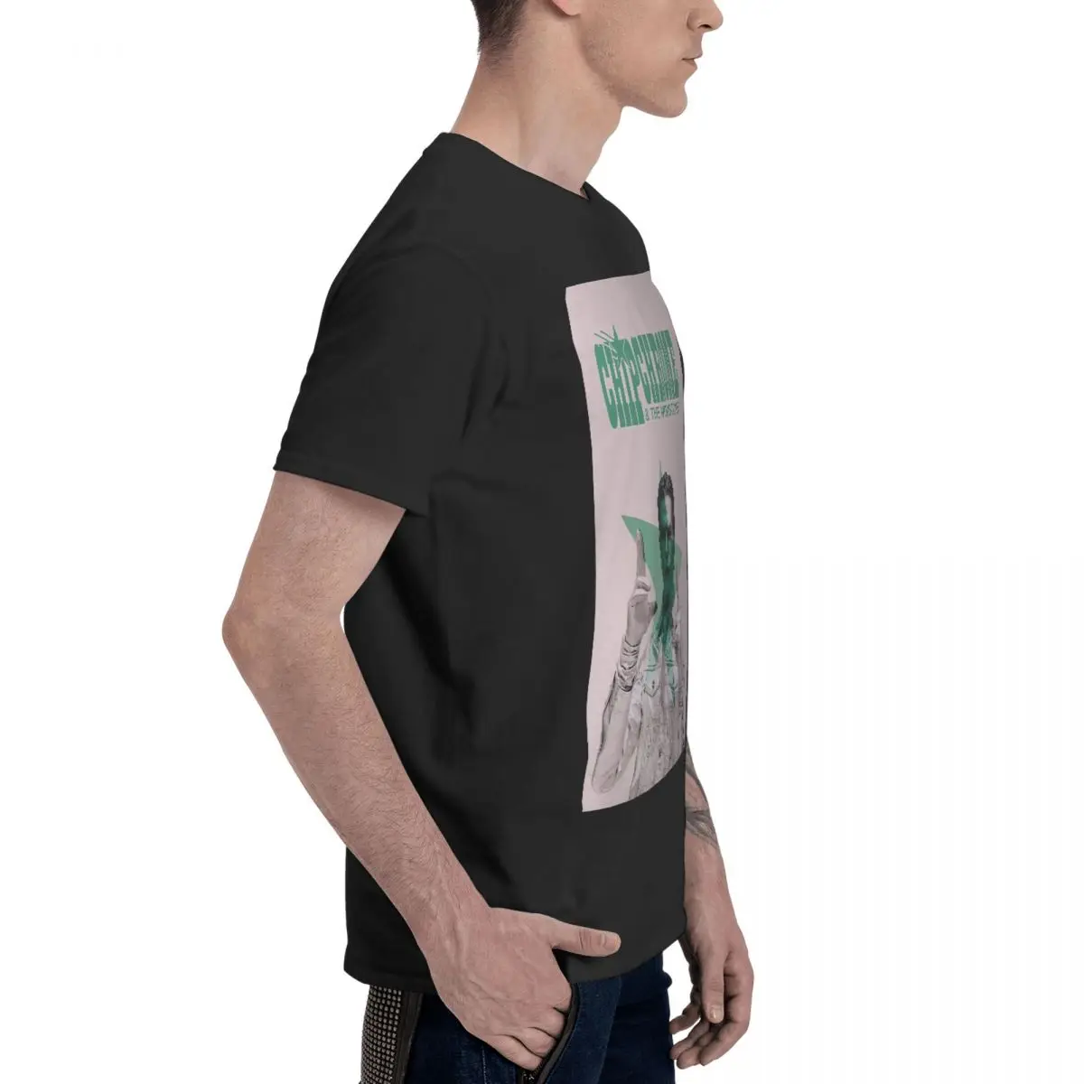 y chromowane t-shirty męskie z czystej bawełny nowość wycięcie pod szyją NBHD sąsiedhood koszulki odzież krótkim rękawem grafika