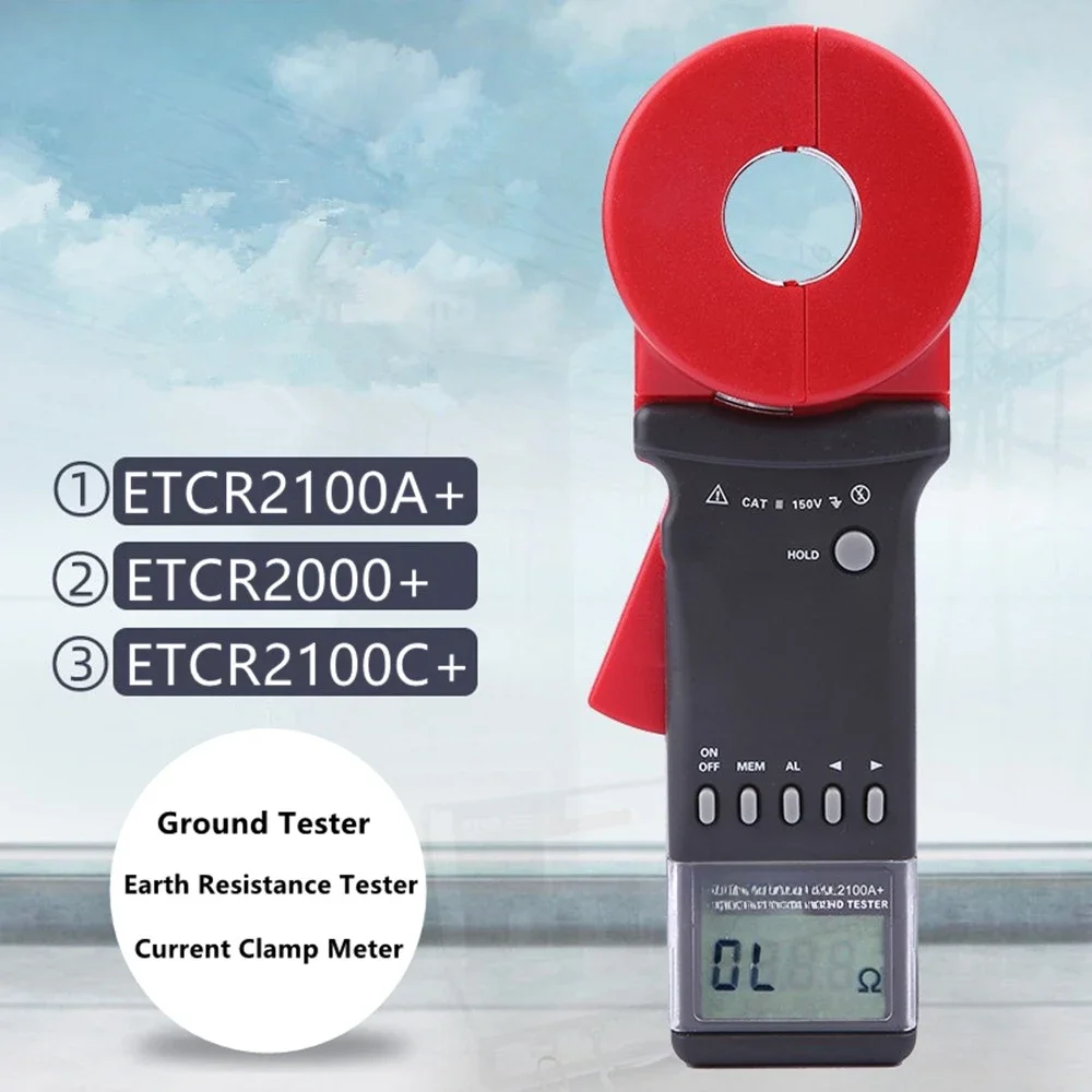 Фото Для ETCR ETCR2100A + цифровой зажим заземления тестер сопротивления заземления 32 мм высокая точность 200 Ом измеритель сопротивления контура №3
