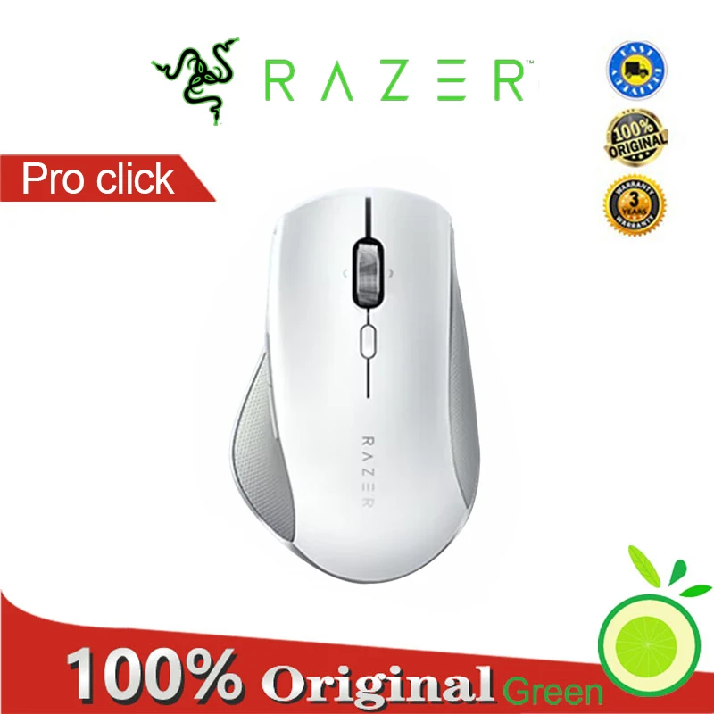 

Беспроводная Бесшумная Мышь Razer Pro Click для ноутбука, офиса, Bluetooth 2,4, двойной режим зарядки, резистор