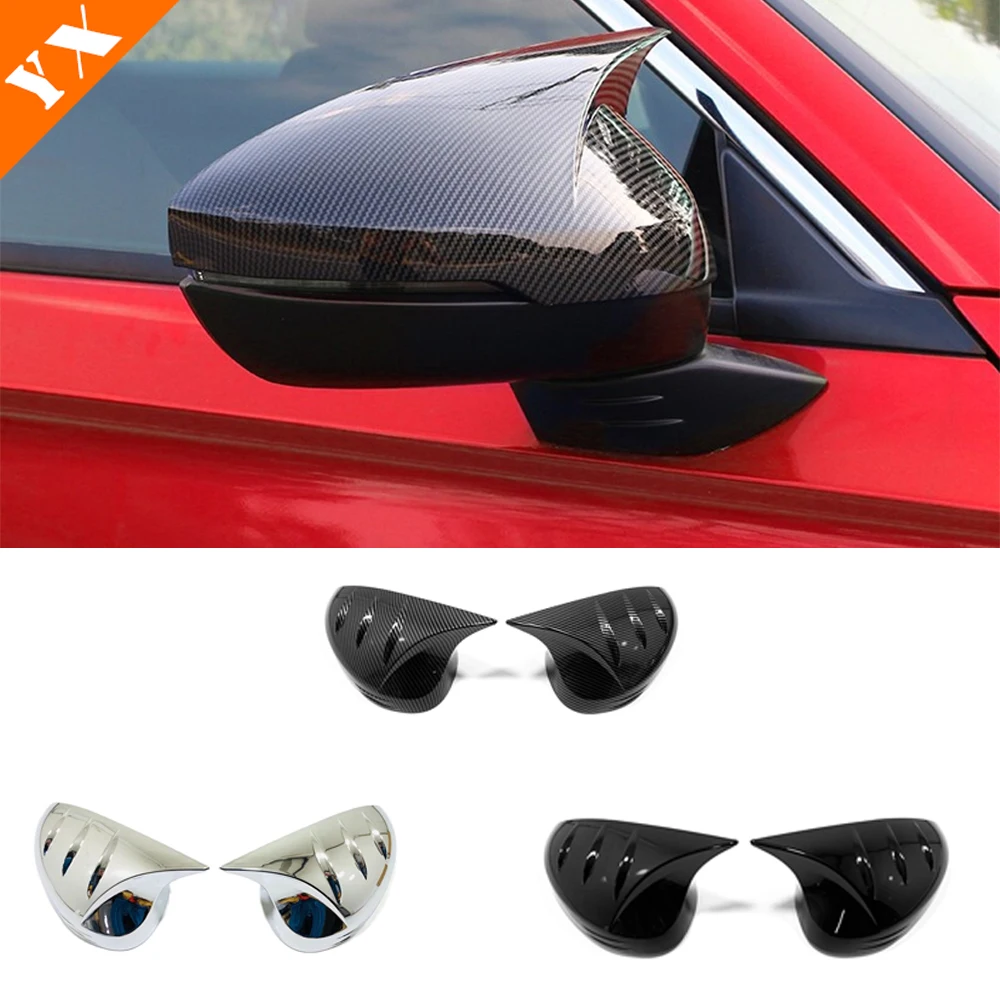 

For Honda 11th Gen Civic Carbon Black Chrome Trim Accessories 2022 2023 Car Side Mirror Rear View Mirror Cover Garnish Shell
