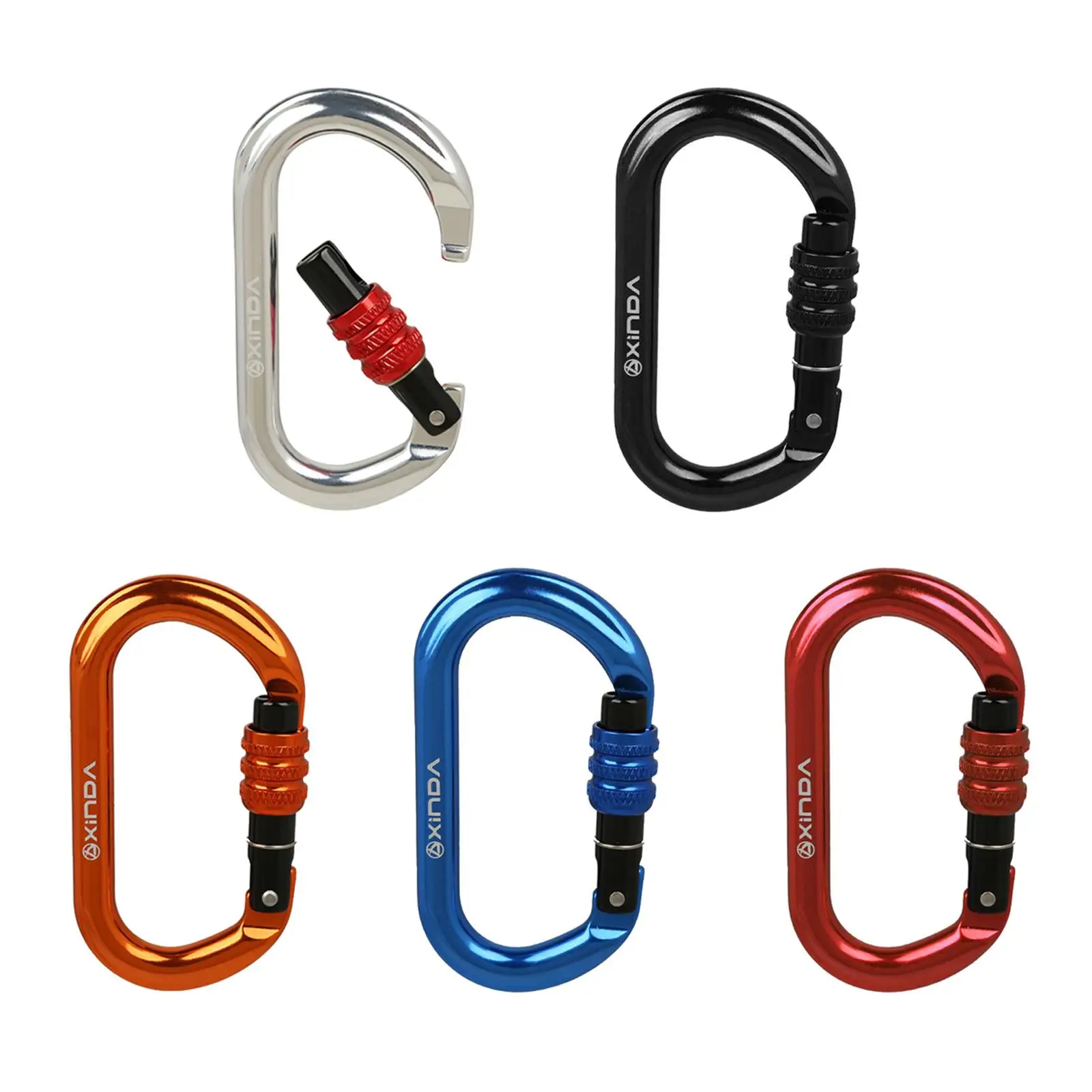 

Outdoor Aluminum Screw Carabiner Hook Clip Climbing Keychain