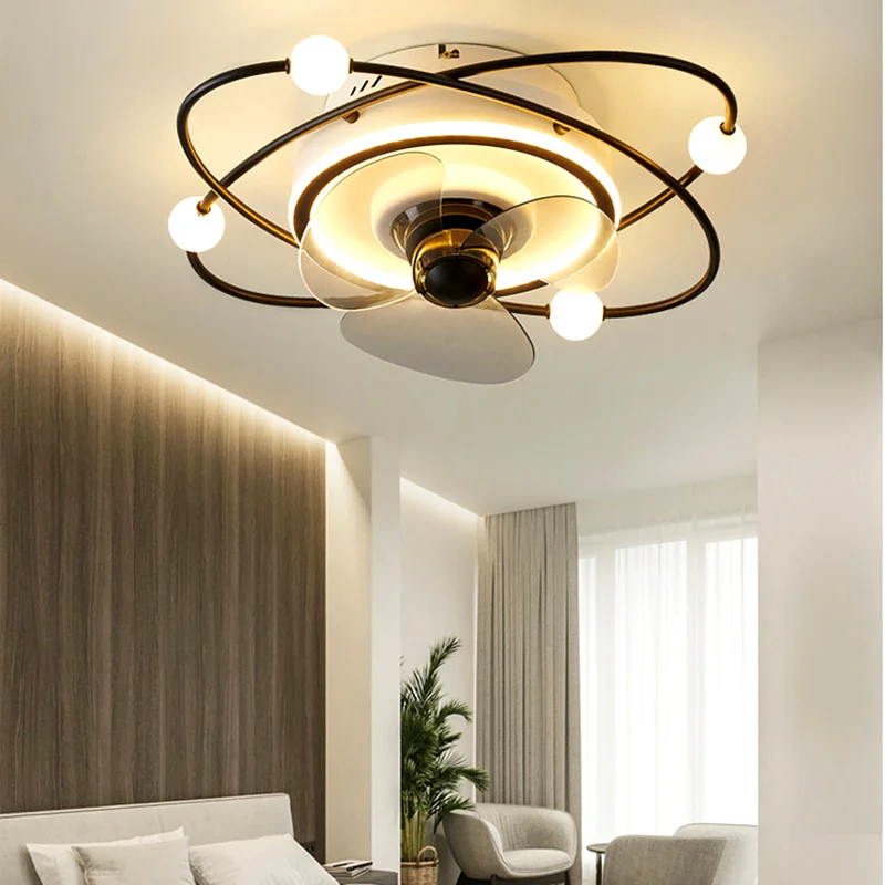 

Pendant Lights 2023 New Room Modern led lamp with Ceiling fan without blades bedroom Lighting remote control Chandeliers fixture