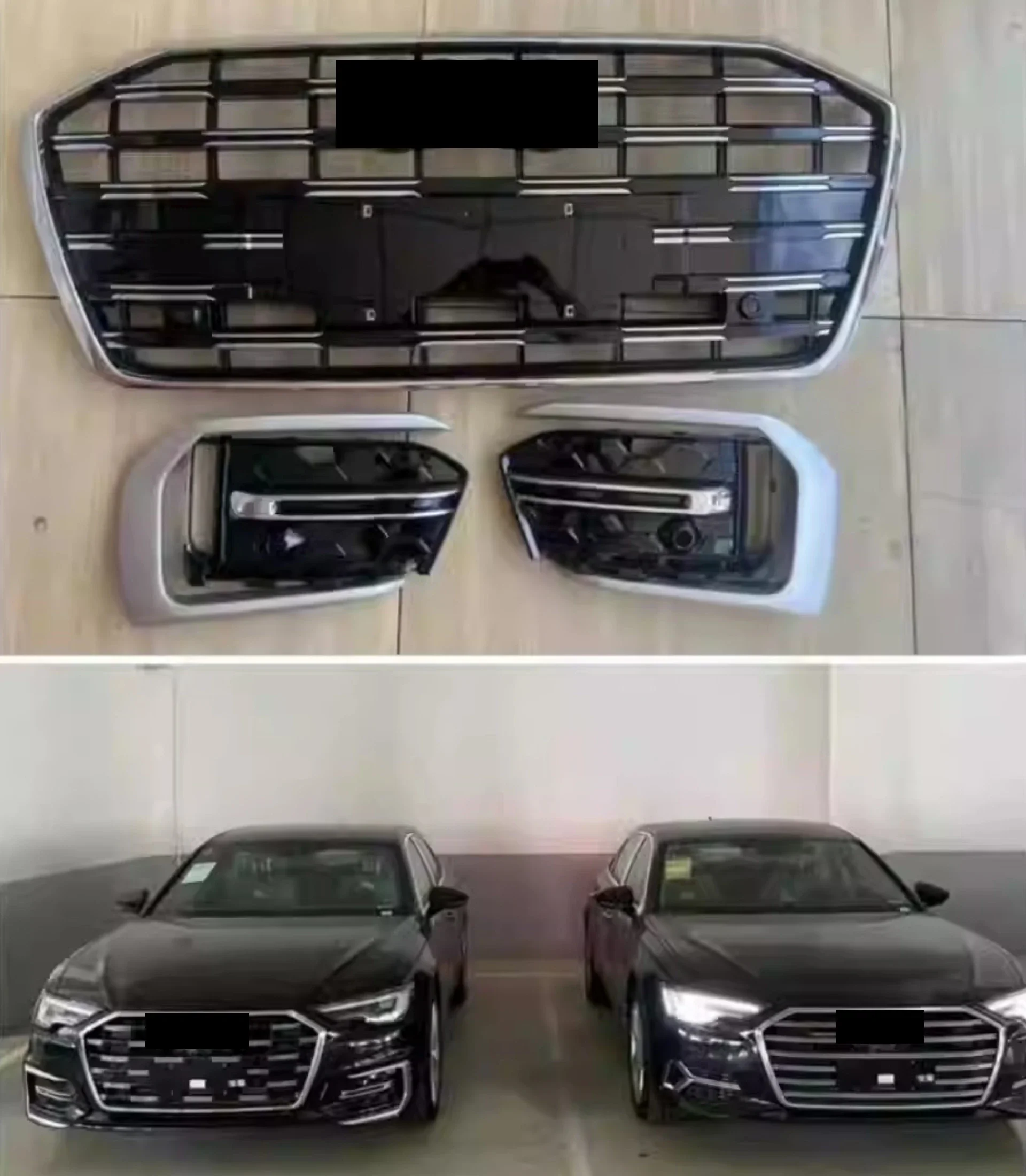 Комплект кузова Рама переднего бампера противотуманной фары рама для Audi A6L C8 2023