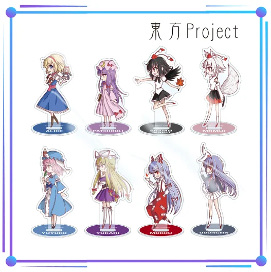 

Anime Touhou Project Figure Standing Desk Decor Doll REMILIA SAKUYA FRANDRE SATORI Acrylic Stand Model Plate Cosplay Toy Gift