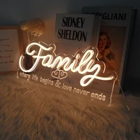 family this is us i love you together wall led neon sign for home room bar event weeding decoration lamp gift night light