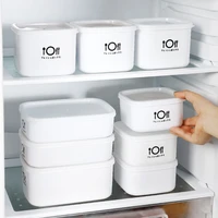 household refrigerator food preservation storage box multi function microwave heating lunch box plastic sealed boxes with lid