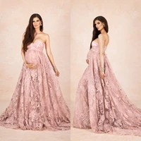 a line pink maternity dresses bohemian sweetheart sleeveless maternity gowns for photography pregnancy women party wear
