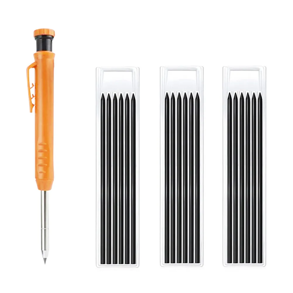 

1set Multi-function Solid Carpenter Pencils With Built-in Pencil Sharpener Woodwork Drawing Pencil Essential Woodworking Tools