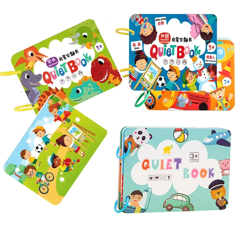 

Montessori Baby Busy book My First Quiet Book Paste Early Learning Education Toy Children Toy Matching Game for Babies 2 3 Years