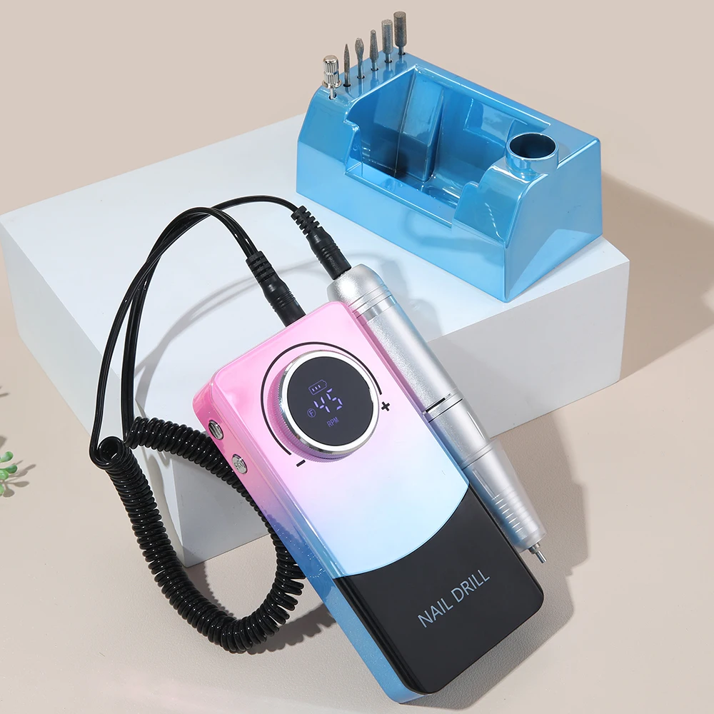 Новинка 2024 года 45000 об/мин портативная дрель для ногтей перезаряжаемая