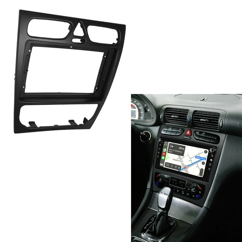 

Car Radio Fascia for Benz C CLASS W203 02-04 DVD Stereo Frame Plate Adapter Mounting Dash Installation Bezel Trim Kit