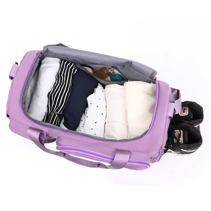 Multi-color Large Capacity Waterproof Fashion Trend Portable Fitness Travel Bag Duffle Wear Tie Rod Bag Portable Storage Bag Sho