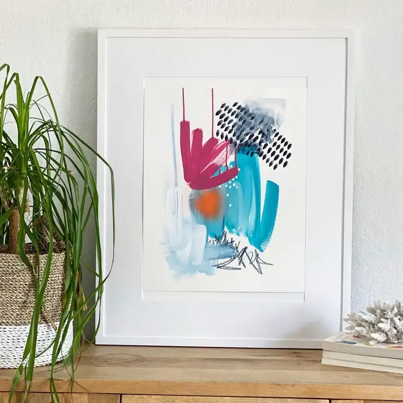 

White CapsSara Schroeder original abstract painting series home decor wall art collection unique gift paintin Big oil huge large