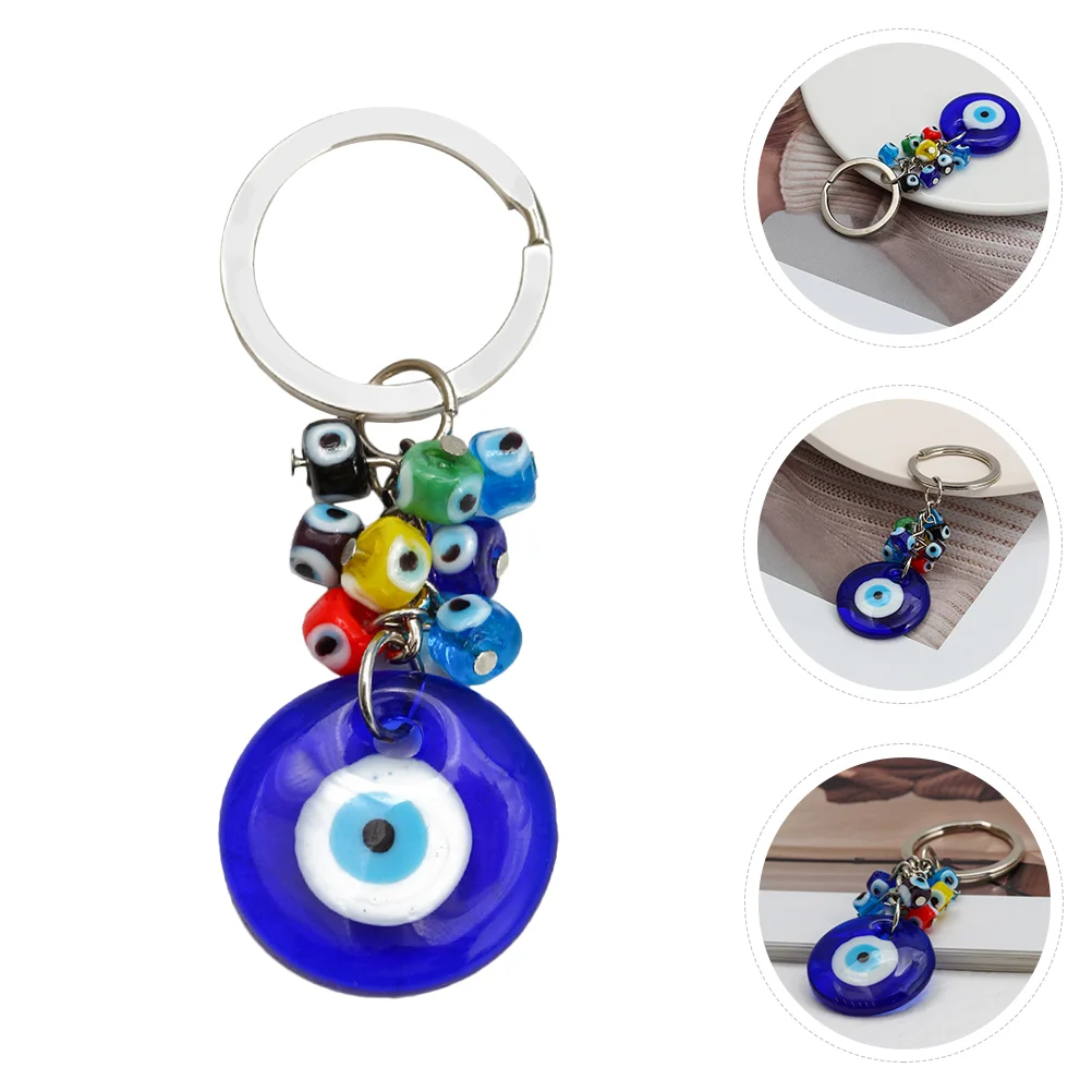 

Турецкий брелок с голубыми глазами, подвеска с орнаментом, брелок с синими бусинами