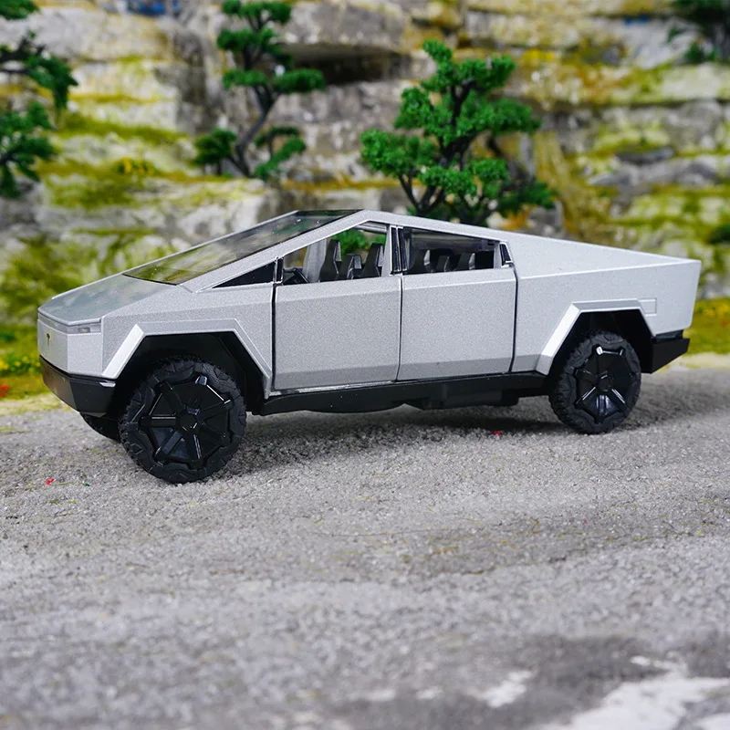 

New products 1:32 alloy pull back Tesla pickup car model,hot model accessories,simulation lighting,wholesale