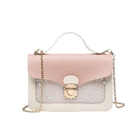 women mini small square pack shoulder bag fashion star sequin designer messenger crossbody bag clutch wallet handbags pink