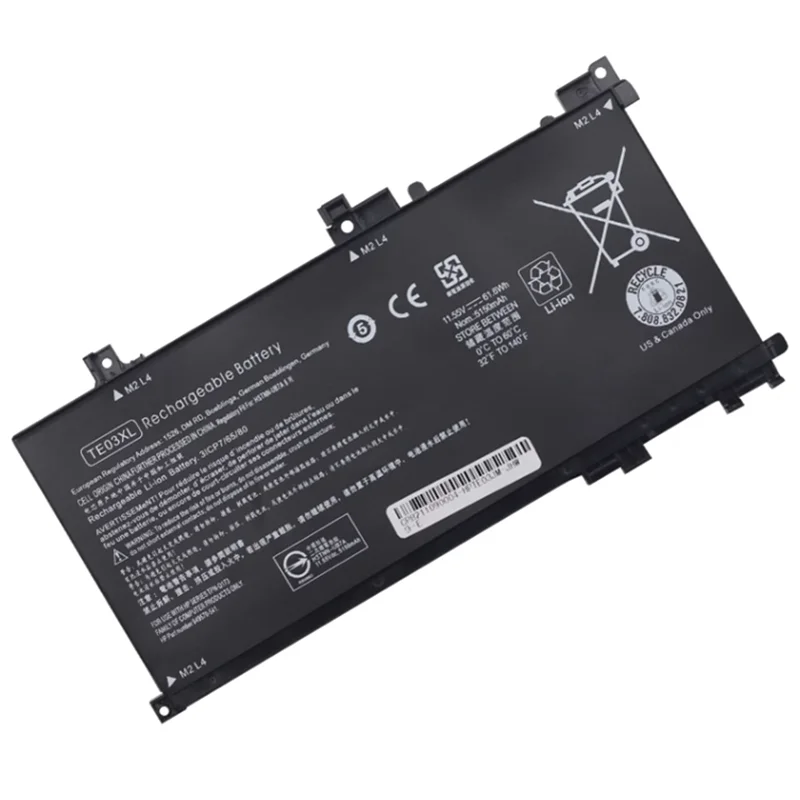 Аккумулятор для ноутбука TE04XL HP OMEN 15-ax200 15-ax210TX 15-ax235nd 15-ax202na 905277 -855 905175 -2C1 HSTNN-DB7T TE04