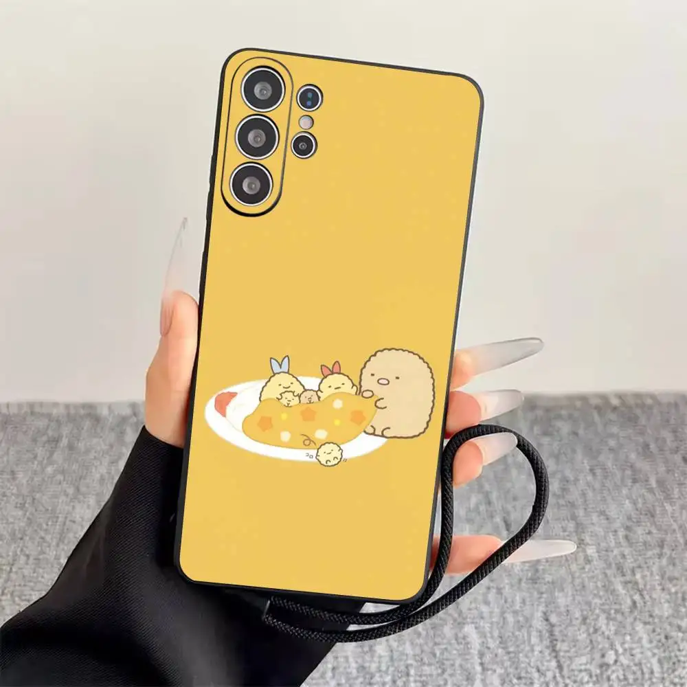 Чехол для телефона S-Sumikko Gurashi для Samsung S25, S24, S21, S22, S23, S30, Ultra, S20, Plus, Fe, Lite, Note, 10, черный чехол в подарок. (art.: 3920dd1eb62bd) - 3920dd1eb62bd