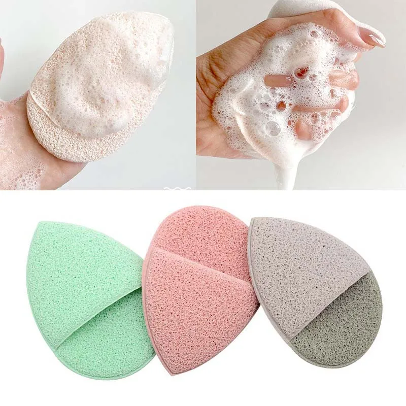 

Natural Exfoliating Face Wash Cleansing Puff Flutter Sponge Deep Remover To Black Headband Cosmetic Sponges Facial Clean Tool