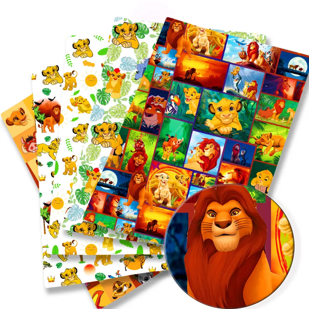 Lion king 140x50CM Cartoon cotton fabric Patchwork Tissue Kid Home Textile Sewing Doll Dress Curtain Polyester cotton Fabric