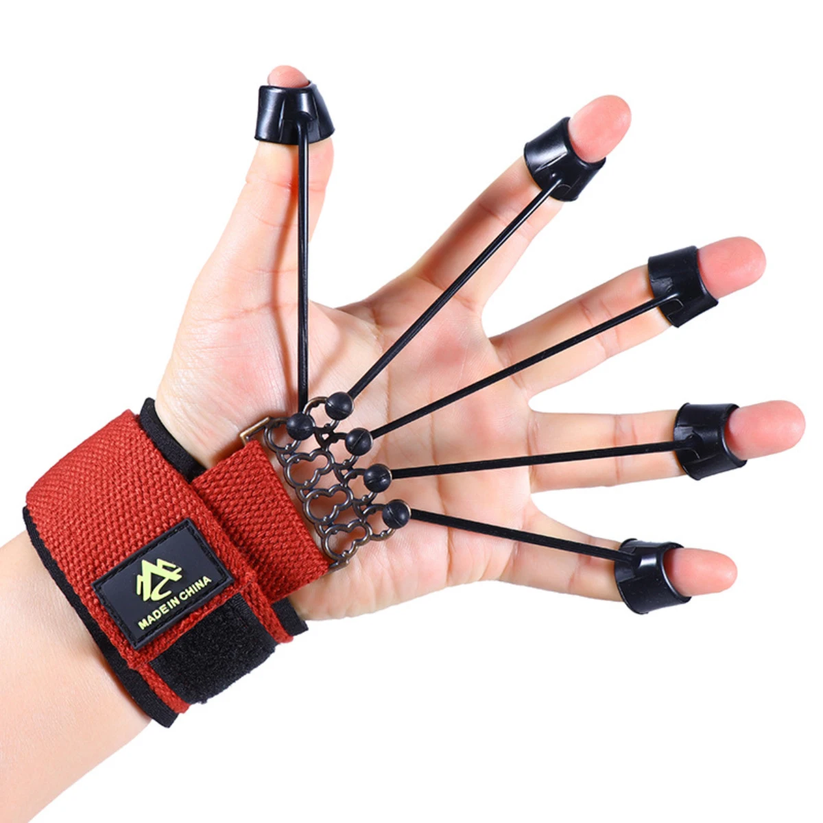 

Finger Gripper Strength Trainer Hand Resistance Band Flexion and Extension Training Device Force Portable Silicone Grip Fitness