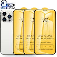 9d 3pcs full cover tempered glass for iphone 11 12 13 14 pro max screen protector for iphone x xr xs max 6 6s 7 8 plus se glass
