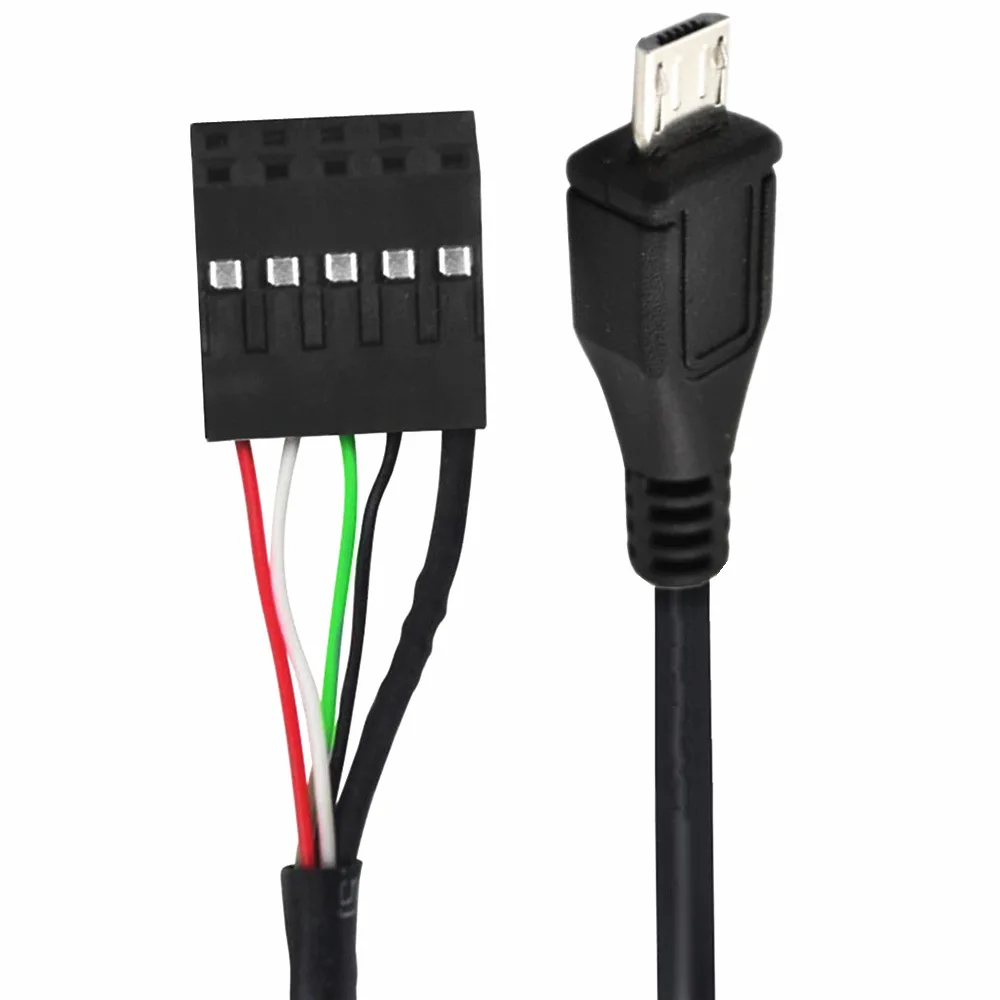 

50 см USB 2,0 Micro 5Pin /Mini 5Pin папа к 9Pin мама 2,54 USB заголовок PCB материнский кабель;