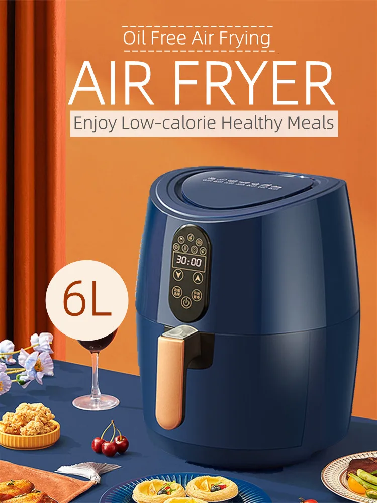 

ANYUFA 6L Air Fryer Oil Free Health Fryer Cooker Multifunction Electric Deep Fryer 360° Baking Electric Oven Kitchen Appliance
