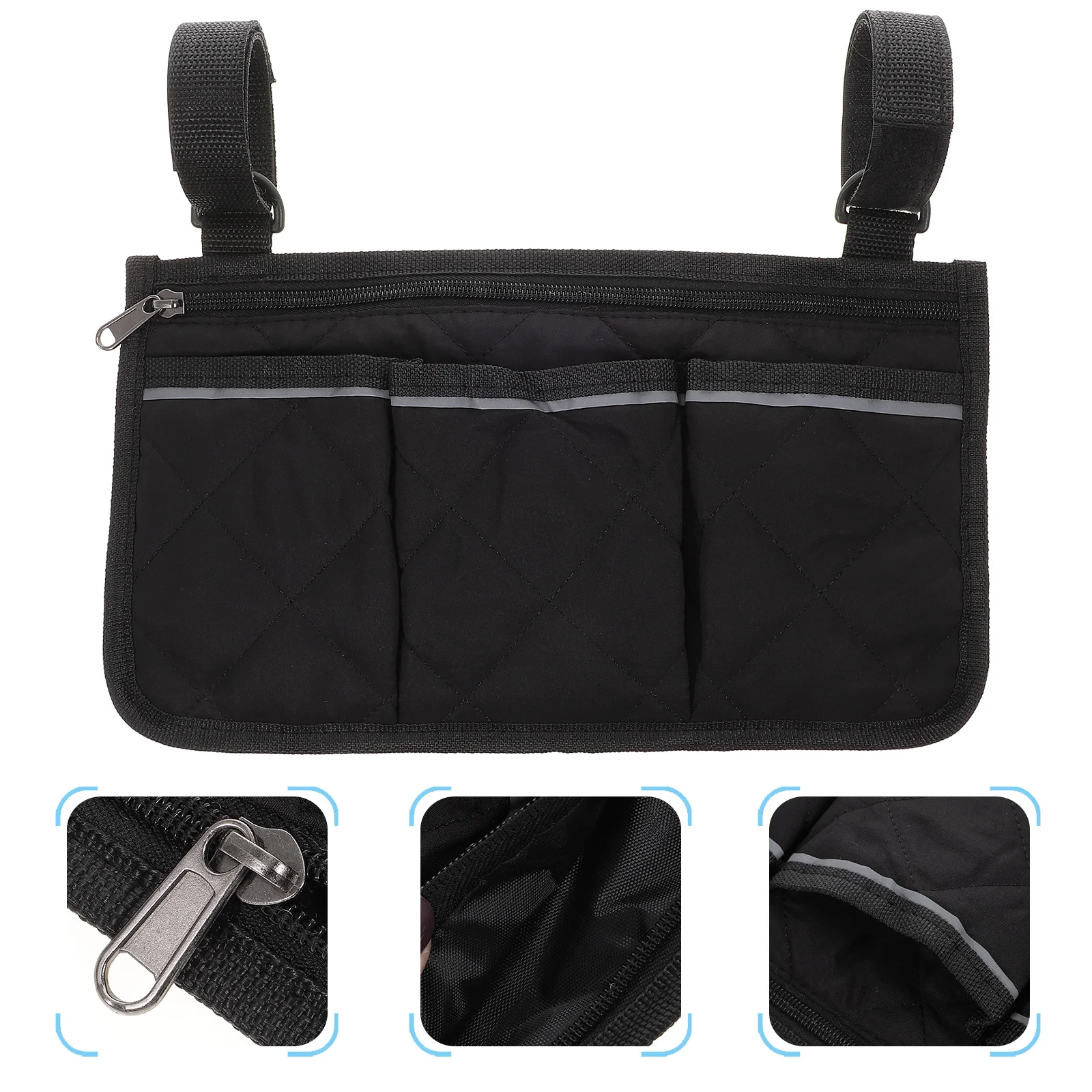 

Wheelchair Side Accessories Pouch Scooter Storage Walker Holder Armrest Organizer Pocket Mobility Cup Hanging Drive Adults