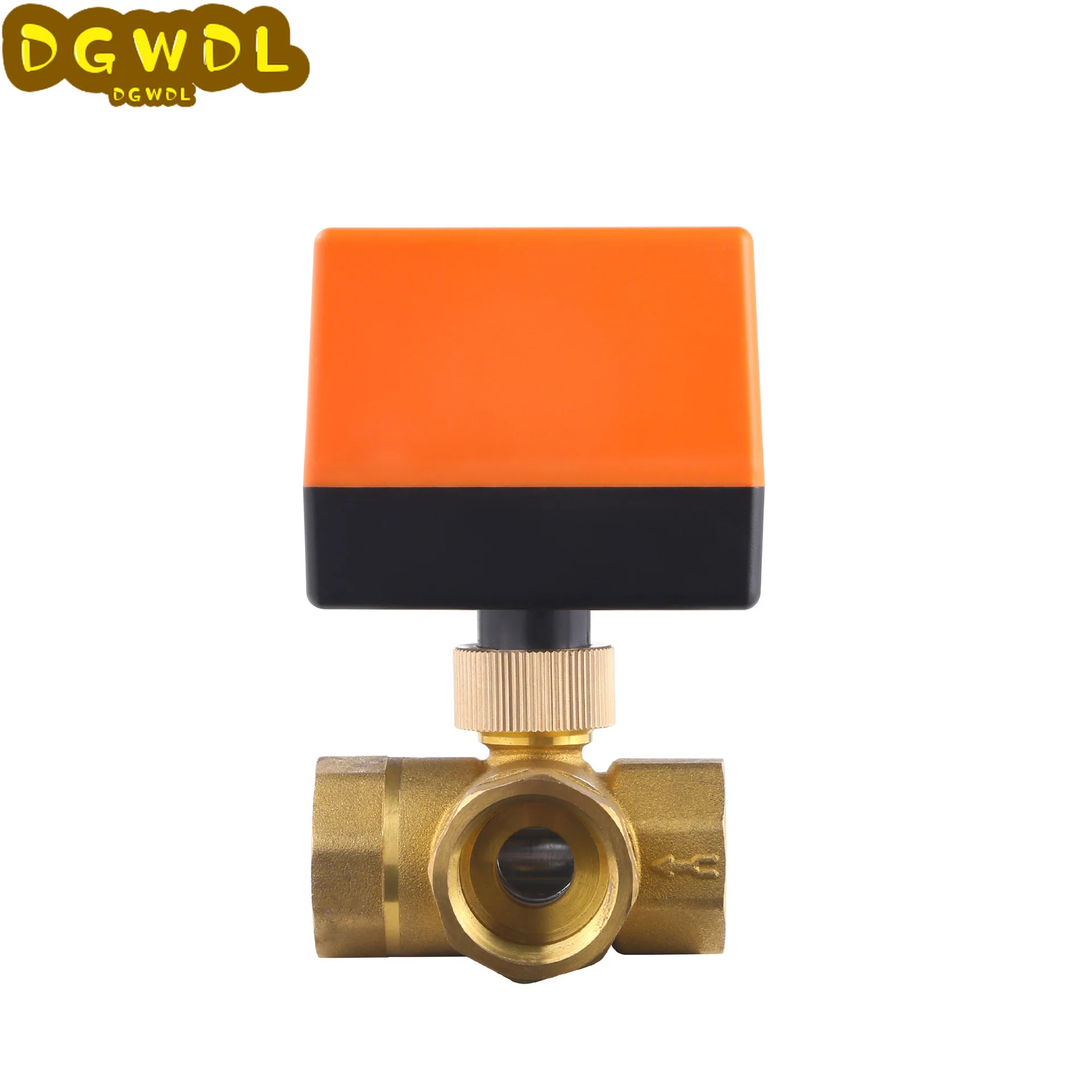 DN32 1-1/4 &quotBSP Резьба AC 220 В 12 24 Три 3-ходовых L-типа Латунный моторизованный