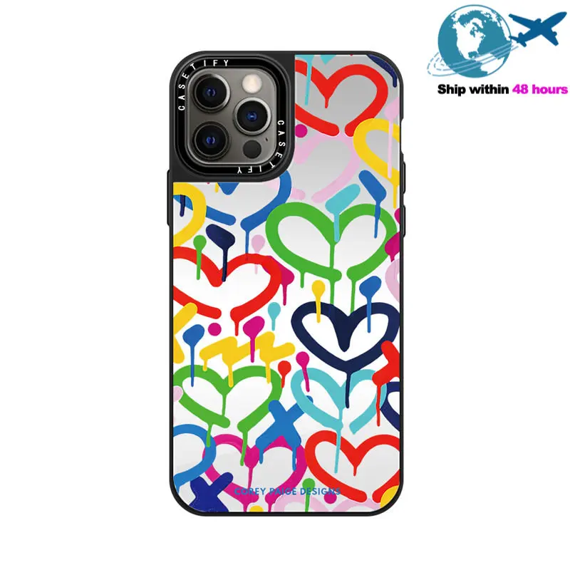 

Зеркальный чехол CASETIFY с граффити, чехол для Iphone 11, 12, 13, 14 Pro Max, 11, 12, 13, 14 Pro, XsMax, XR, XS, 6P, 14 Plus, задняя крышка E0516