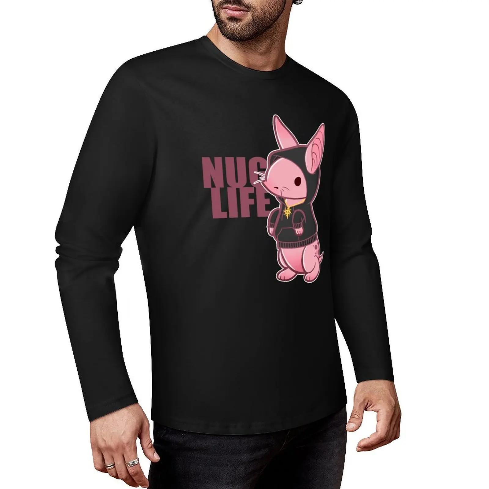 Длинная футболка Nug Life футболки на заказ белые для мальчиков мужские забавные