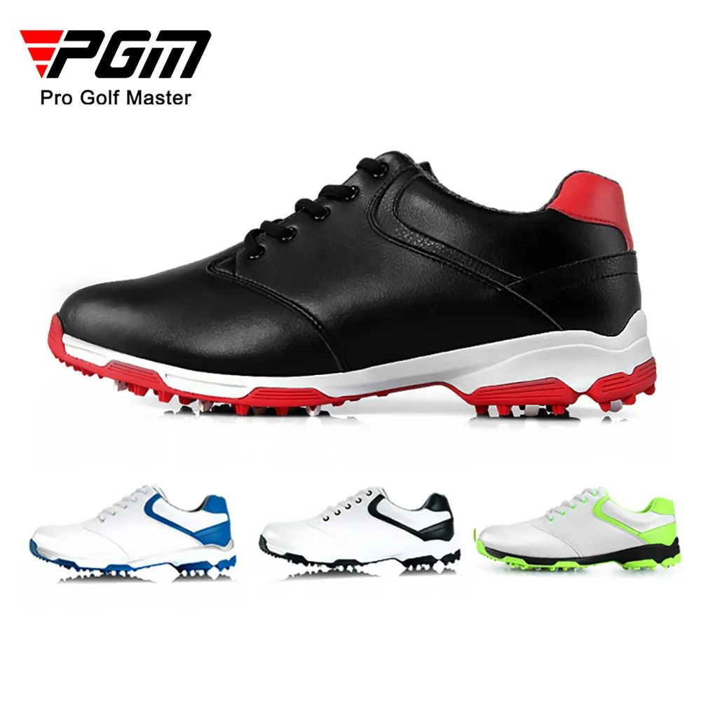 PGM Men Golf Shoes Anti-slip Breathable Golf Sneakers Super Fiber Spikeless Waterproof Outdoor Sports Leisure Trainers XZ051