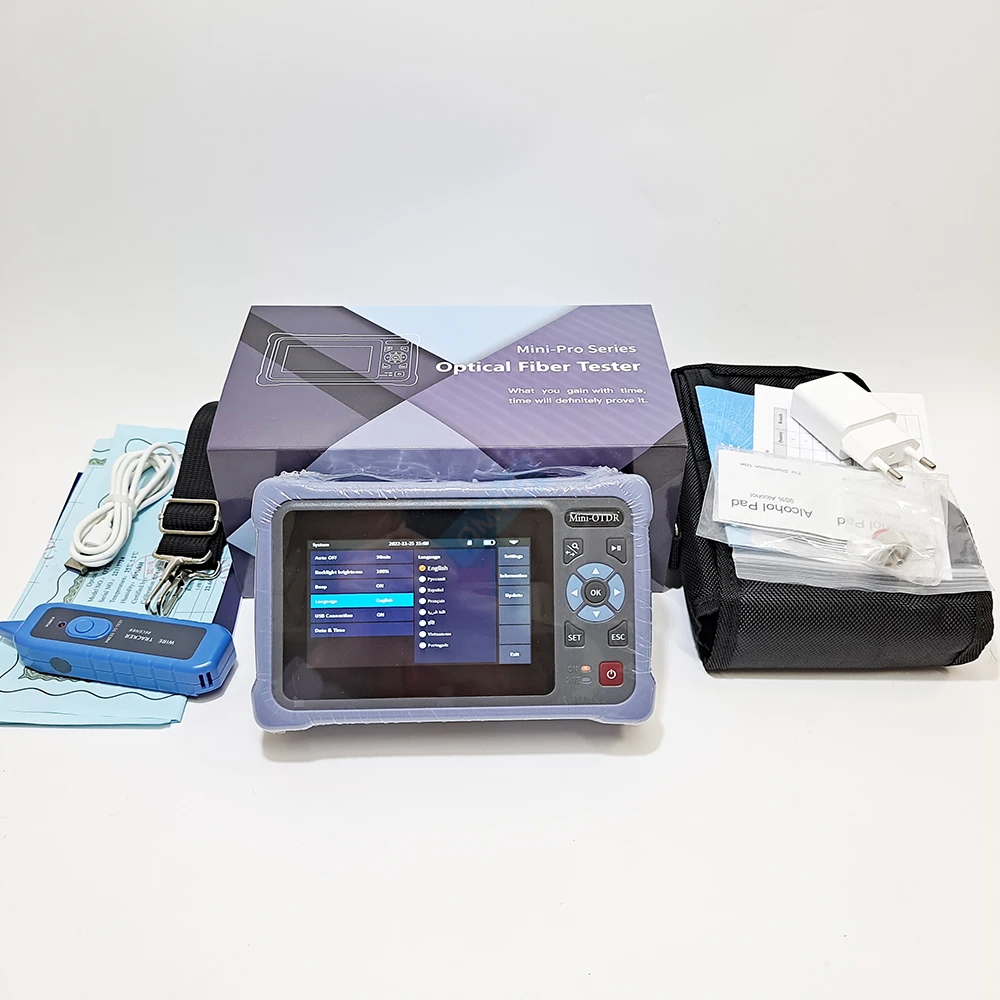 Высокое качество 1610 нм Мини OTDR с VFL OLS OPM карта событий тестер Ethernet GPON EPON xPON