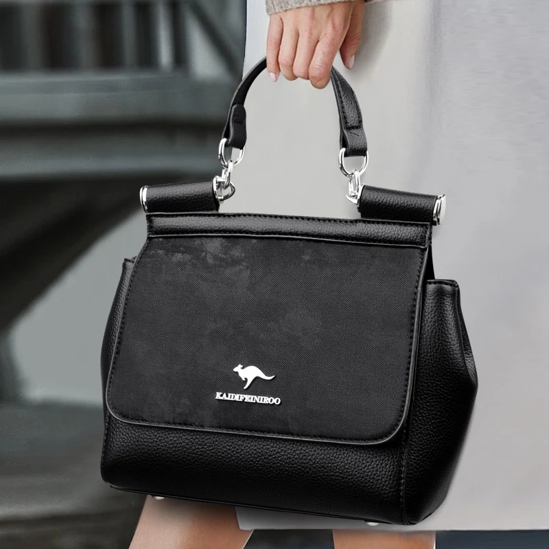 Модная женская кожаная сумка-тоут сумки из мягкой кожи высокого качества