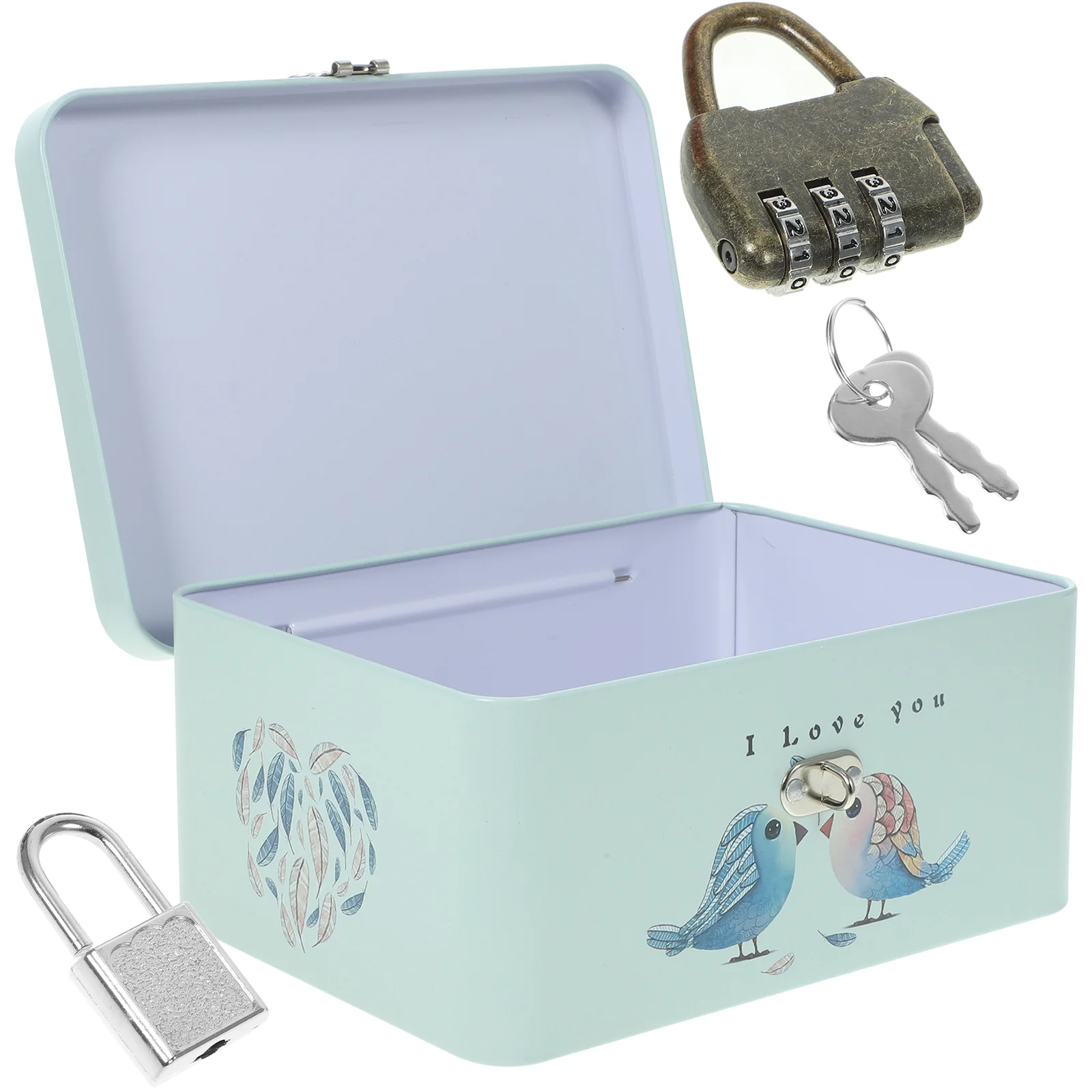 

1 Set Cartoon Box for Gifts Use Sturdy Tinplate Storage Case Square Metal Sundries Management Box